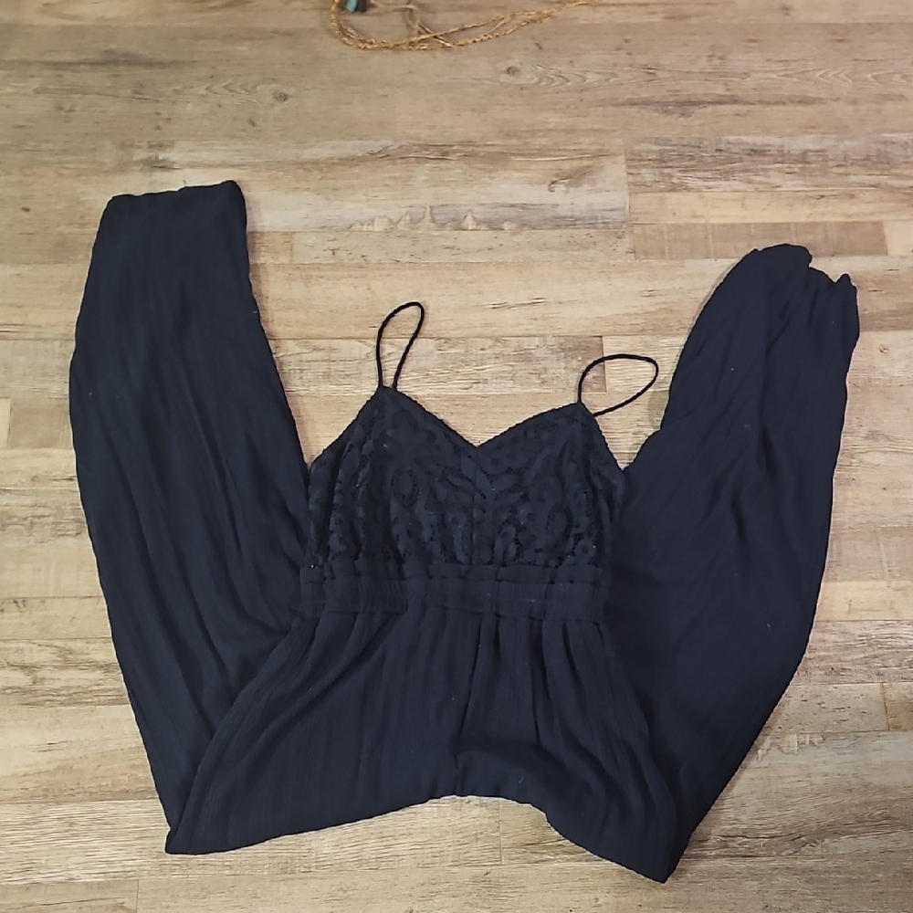 Maurices Deep Blue Textured Jumpsuit